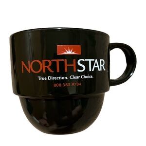Black, Red, and White North Star Mug